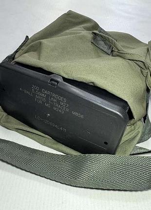 Пластиковый короб на 200 патронов для пулемета m244 (m249 saw) в мягком чехле, от зсу!