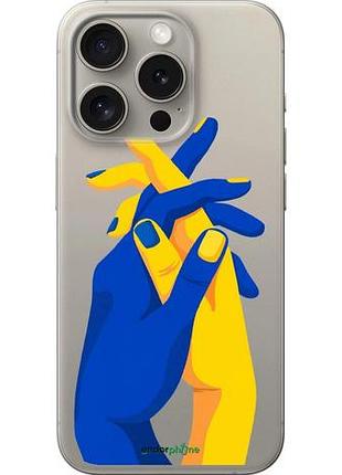 Чехол на iphone 15 pro stand with ukraine "5255u-3096-10746"