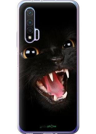 Чехол на huawei nova 6 чёрная кошка "932u-1821-10746"