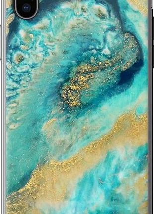 Чехол на iphone x green marble "4365u-1050-10746"
