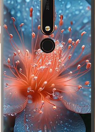 Чехол на nokia 6 2018 роса на цветке "6039u-1386-10746"