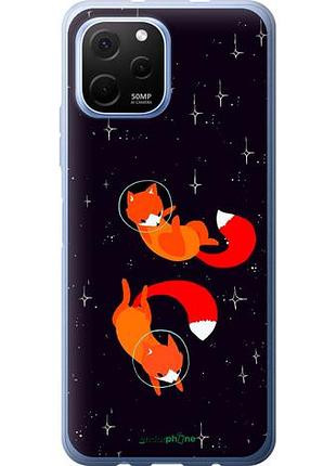 Чехол на huawei nova y61 лисички в космосе "4519u-2983-10746"