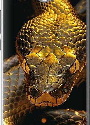 Чехол на huawei y7 2017 golden snake "6072u-1019-10746"