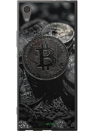 Чехол на sony xperia xa1 g3112 black bitcoin "6090u-964-10746"