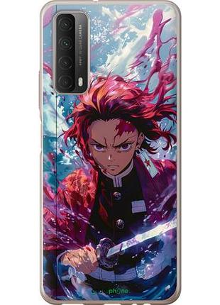 Чехол на huawei p smart 2021 танджиро камадо: клинок рассекающий демонов "6111u-2100-10746"