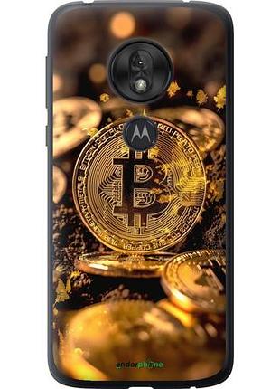 Чехол на motorola moto g7 play золотая лихорадка биткойна "6089u-1656-10746"