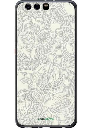 Чехол на huawei p10 plus белое кружево "4383u-963-10746"