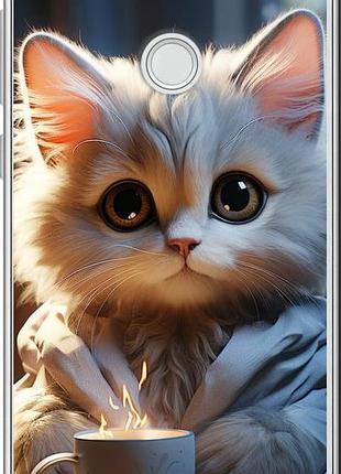 Чехол на huawei p8 lite (2017) white cat "5646u-777-10746"