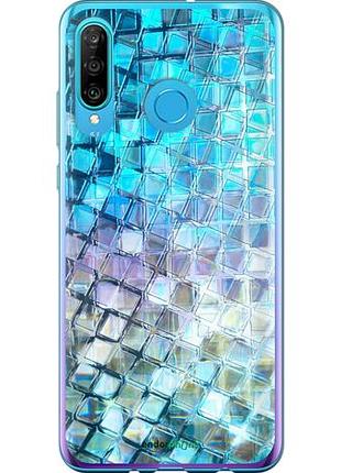 Чехол на huawei p30 lite переливающаяся чешуя "227u-1651-10746"