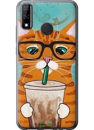 Чехол на huawei y8s зеленоглазый кот в очках "4054u-2027-10746"