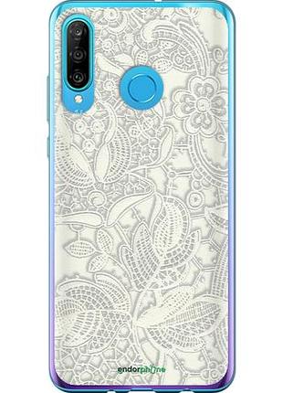 Чехол на huawei p30 lite белое кружево "4383u-1651-10746"
