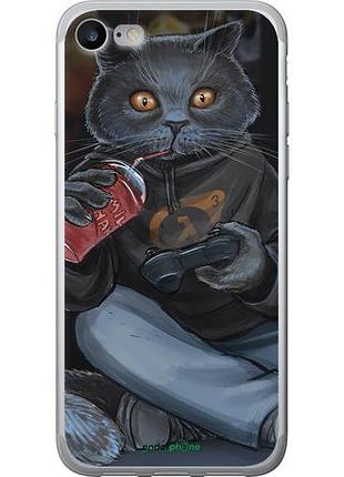 Чехол на iphone se 2020 gamer cat "4140u-2013-10746"