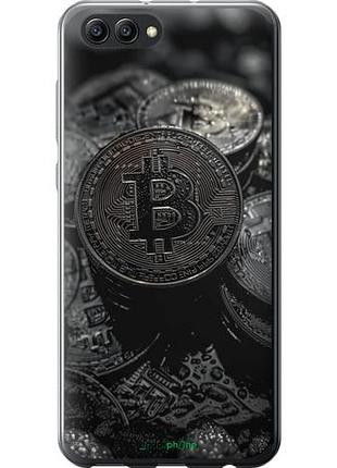 Чехол на huawei honor v10 / view 10 black bitcoin "6090u-1579-10746"