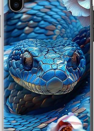 Чехол на iphone x blue snake "6079u-1050-10746"