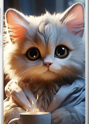 Чехол на huawei ascend p8 white cat "5646u-123-10746"