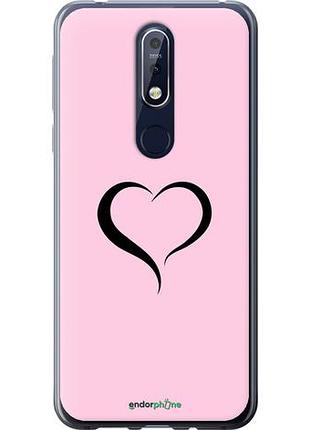 Чехол на nokia 7.1 сердце 1 "4730u-1593-10746"