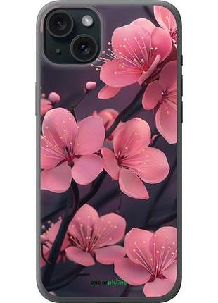 Чохол на iphone 15 plus пурпурова сакура "6075u-3097-10746"