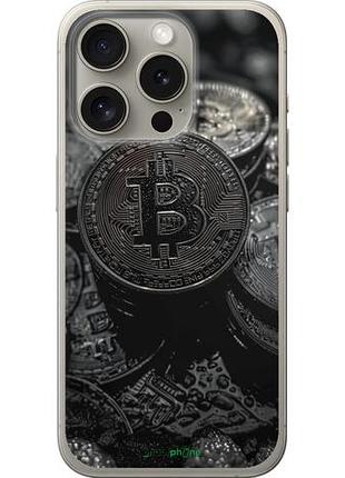Чехол на iphone 15 pro black bitcoin "6090u-3096-10746"