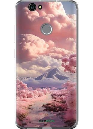 Чехол на huawei nova розовые облака "5660u-439-10746"
