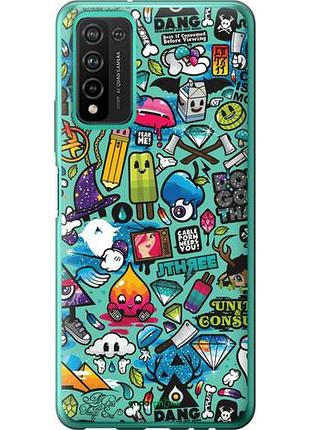 Чехол на huawei honor 10x lite стикер бомбинг 1 "693u-2198-10746"