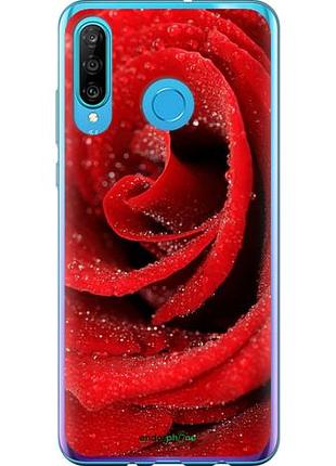 Чехол на huawei p30 lite красная роза "529u-1651-10746"