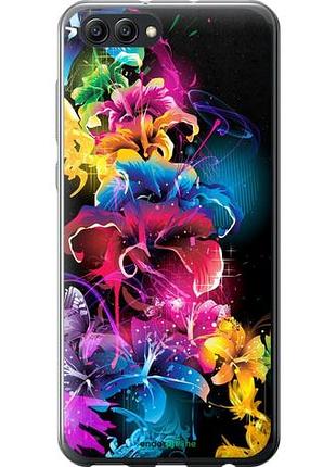 Чехол на huawei honor v10 / view 10 абстрактные цветы "511u-1579-10746"