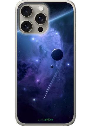 Чохол на iphone 15 pro max планети в синьому космосі "171u-3098-10746"