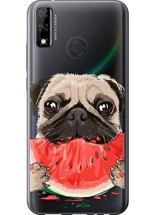 Чехол на huawei p smart 2020 мопс и арбуз "4665u-2060-10746"