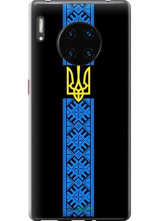 Чехол на huawei mate 30 pro тризуб в вышиванке "1158u-1796-10746"