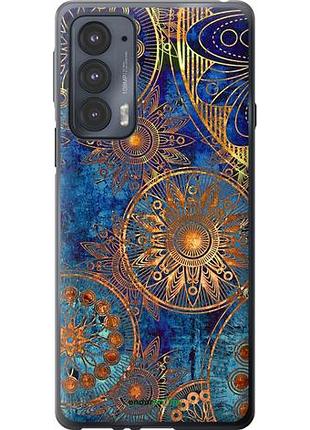 Чехол на motorola edge 20 золотой узор "678u-2497-10746"