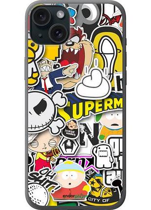 Чехол на iphone 15 plus popular logos "4023u-3097-10746"