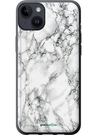 Чехол на iphone 14 plus мрамор белый "4480u-2645-10746"