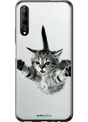 Чехол на huawei p smart pro летящий котёнок "2322u-1906-10746"