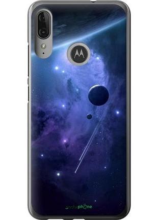 Чохол на motorola moto e6 plus планети в синьому космосі "171u-1780-10746"