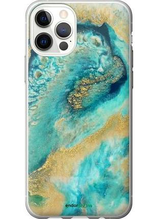 Чехол на iphone 12 green marble "4365u-2053-10746"