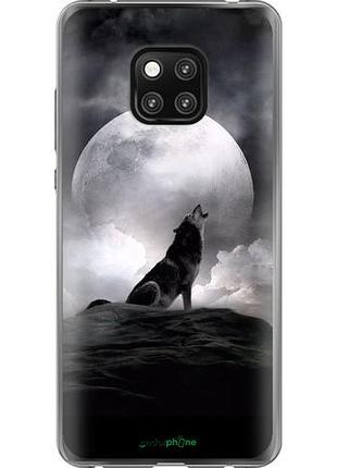 Чехол на huawei mate 20 pro воющий волк "934u-1567-10746"