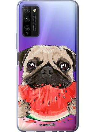 Чехол на huawei honor 30 lite мопс и арбуз "4665u-2074-10746"