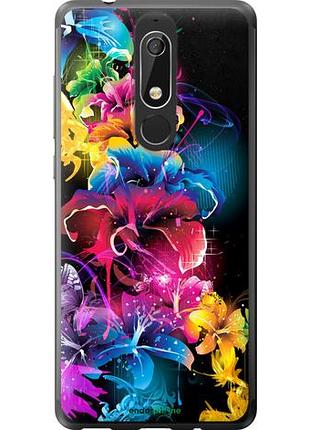 Чехол на nokia 5.1 абстрактные цветы "511u-1529-10746"