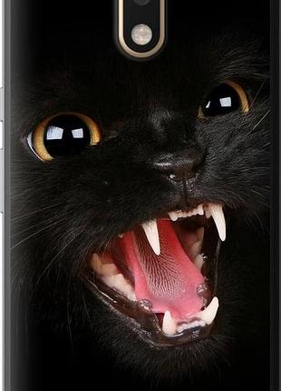 Чехол на motorola moto g4 plus чёрная кошка "932u-953-10746"