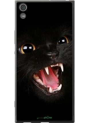 Чехол на sony xperia xa1 ultra g3212 чёрная кошка "932u-1237-10746"