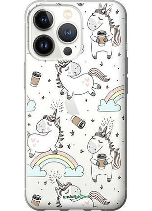 Чехол на iphone 13 pro единорог и кофе "4661u-2372-10746"