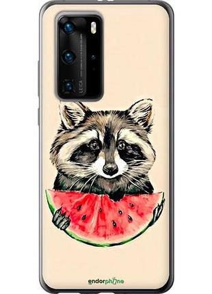 Чехол на huawei p40 pro енотик с арбузом "4605u-1839-10746"