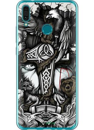 Чохол на huawei y9 2019 тату вікінг "4098u-1602-10746"