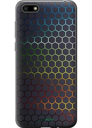 Чехол на huawei y5 2018 переливающиеся соты "498u-1500-10746"