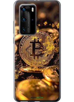 Чехол на huawei p40 pro золотая лихорадка биткойна "6089u-1839-10746"