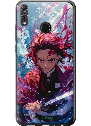 Чехол на huawei honor 8x танджиро камадо: клинок рассекающий демонов "6111u-1596-10746"