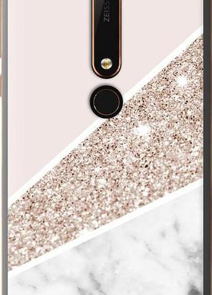 Чехол на nokia 6 2018 пастельный мрамор "4342u-1386-10746"