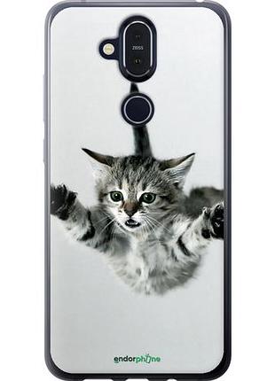 Чехол на nokia 8.1 летящий котёнок "2322u-1620-10746"