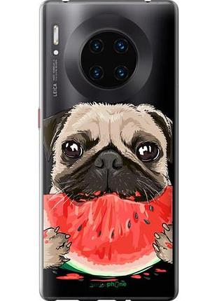 Чехол на huawei mate 30 pro мопс и арбуз "4665u-1796-10746"