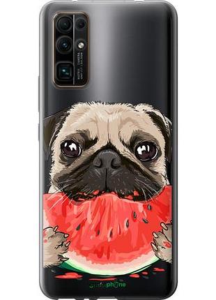 Чехол на huawei honor 30 мопс и арбуз "4665u-1921-10746"